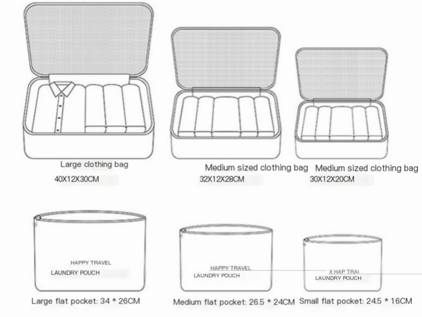 NOMIVA Travel Packing Cubes - 6-Piece Set