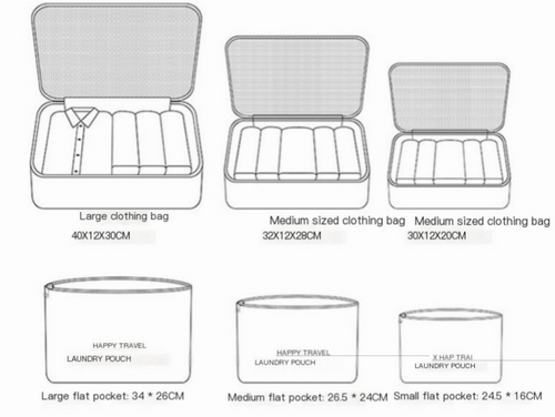 NOMIVA Travel Packing Cubes - 6-Piece Set